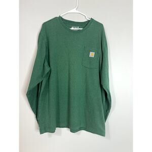 Carhartt Shirt Mens Large Loose Fit Long Sleeve Heavyweight Workwear K126